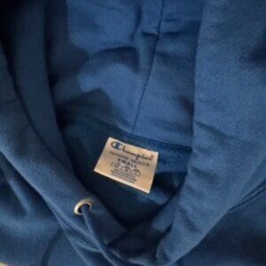 Champion blue hooded sweatshirt